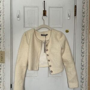 Lichee S size cream cardigan/old money aesthetic/classic